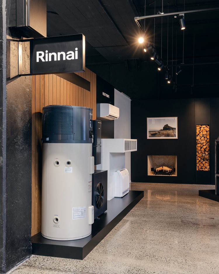 Water Heating Systems in Rinnai Showroom at Residium Design + Building Centre
