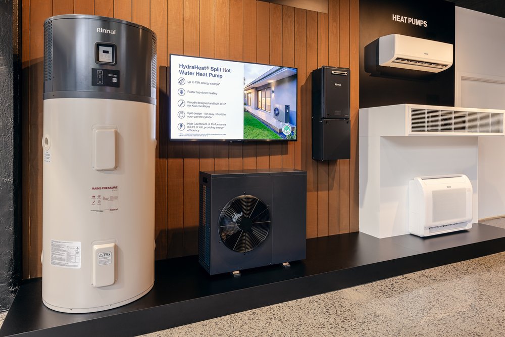 Water Heating Systems in Rinnai Showroom at Residium Design + Building Centre